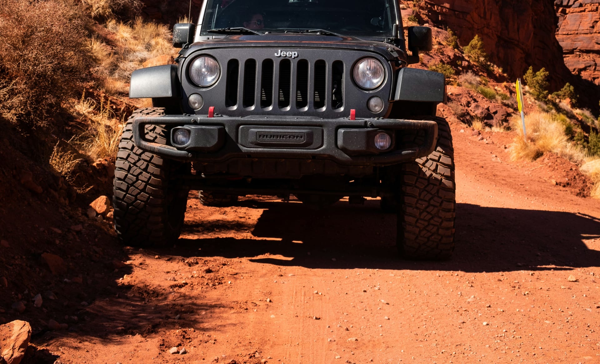 Jeep adventure in scenic landscape
